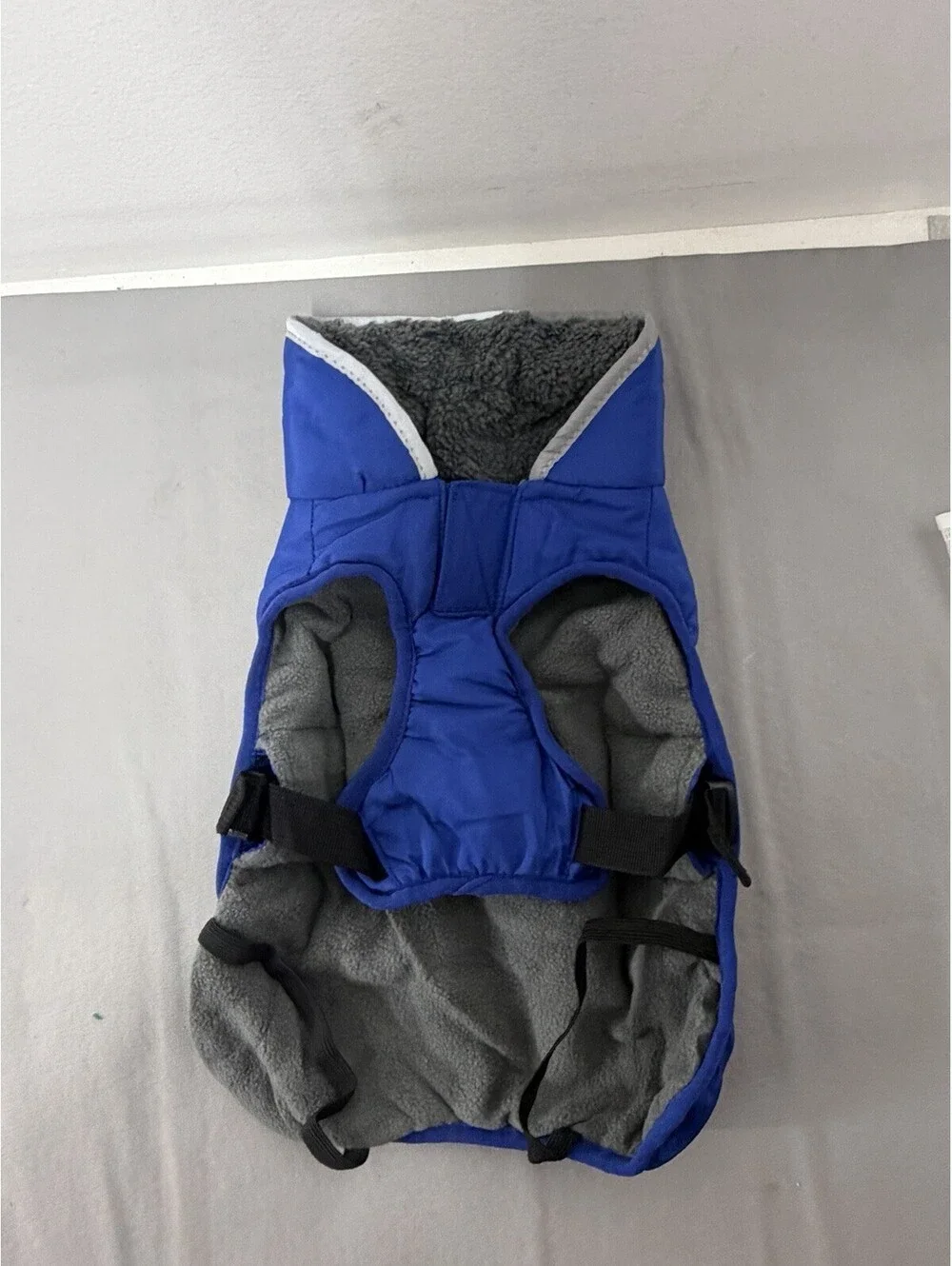 Dog Winter Jacket Vest For Small Dogs W/Zipper For Leash & Adjustable Straps NEW